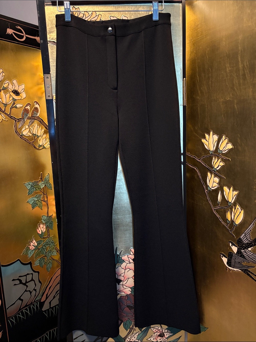 Theory Black Boot-Cut Flare Trousers